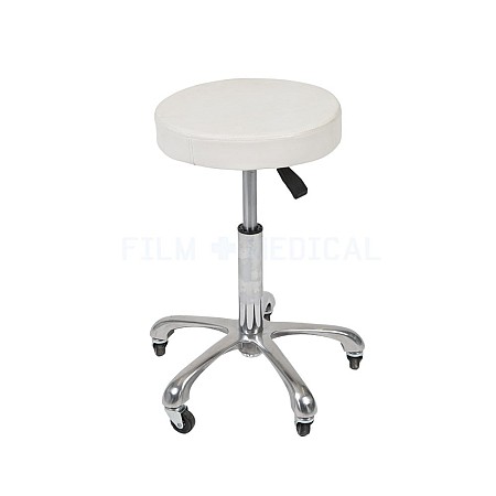 White Wheelie Stool